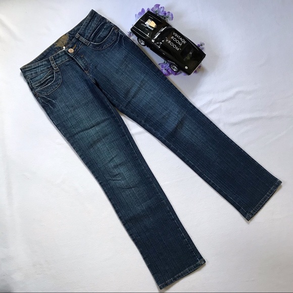 ❌SOLD❌ X3 Dark Wash Straight Leg Jeans 28 - Picture 2 of 7